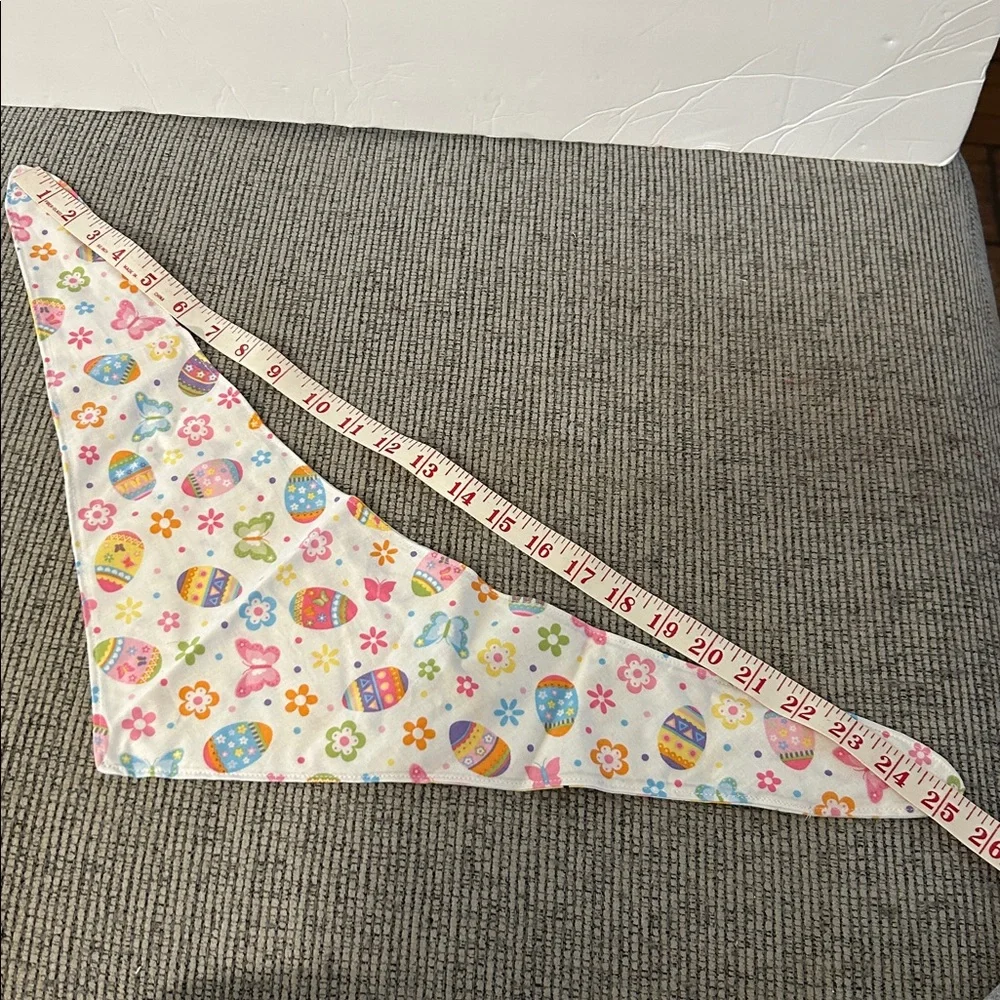 Dog Bandana with Easter eggs spring chicks dog neckerchief reversible NEW